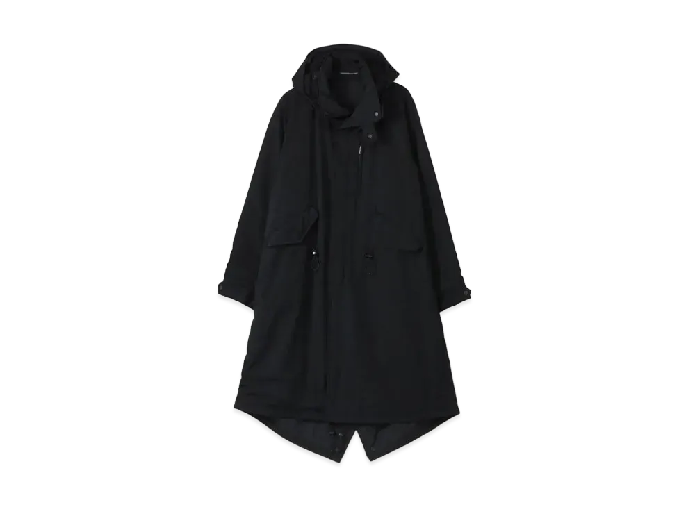 Yohji Yamamoto Pour Homme WOOL GABARDINE PE WEATHER THINSULATE MODS COAT "Black"
