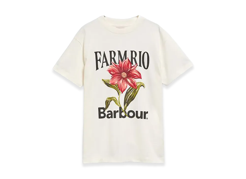 Barbour x FARM Rio Women's Wildflower T-Shirt "White"