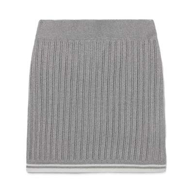 Casablanca Silver Knit Skirt "Silver"