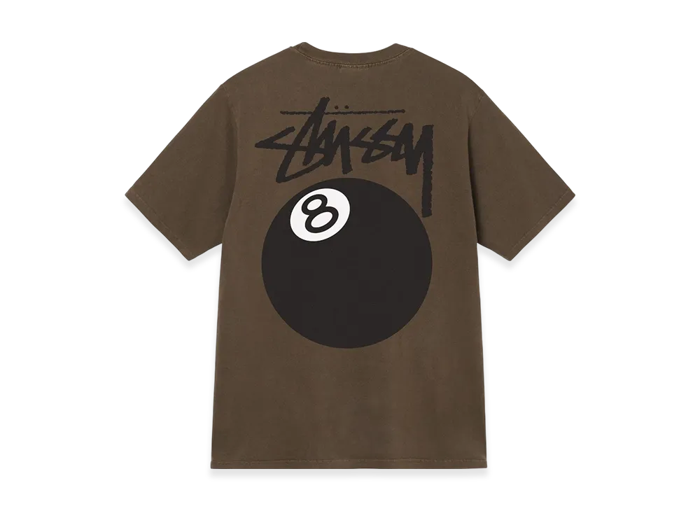 Stussy 8 Ball Pigment Dyed Tee "Coffee"