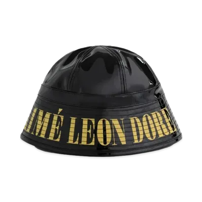 Aime Leon Dore Patent Leather Bell Bucket Hat "Black"