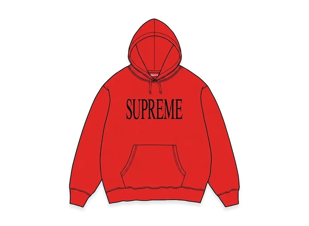 Supreme Capital Hooded Sweatshirt "Dark Orange"