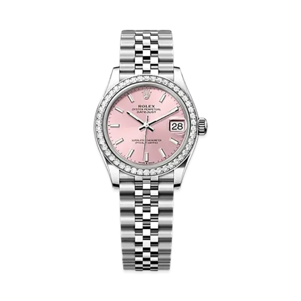 ROLEX Datejust 31 Oystersteel & White Gold Diamonds "Pink"