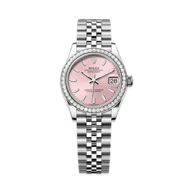 ROLEX Datejust 31 Oystersteel & White Gold Diamonds "Pink"