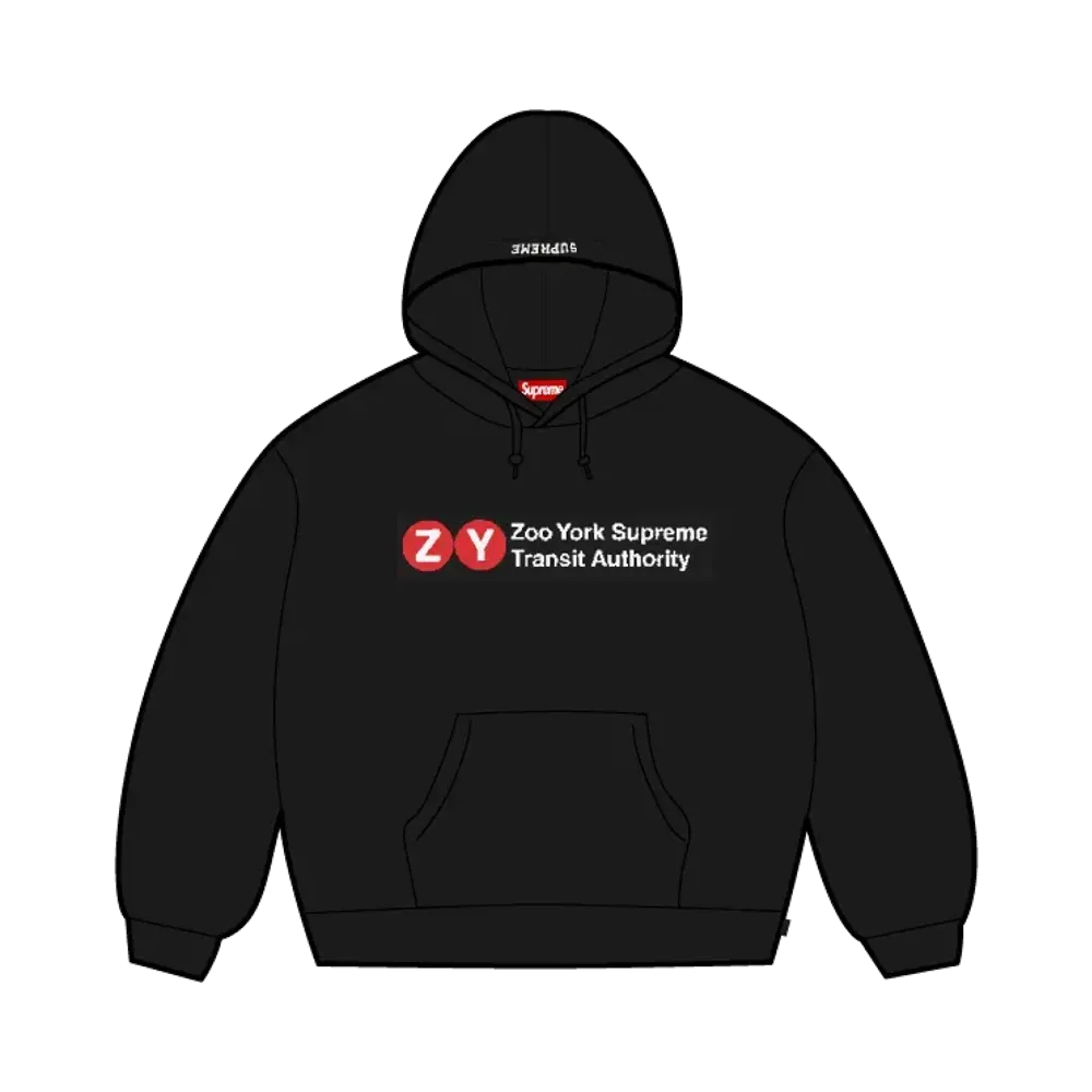 Supreme x Zoo York Hooded Sweatshirt "Black"