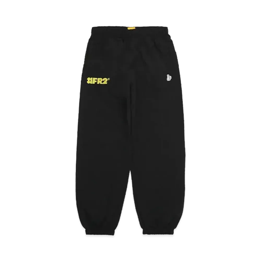 FR2 Logo Embroidery Nylon Training Pants "Black/Yellow"