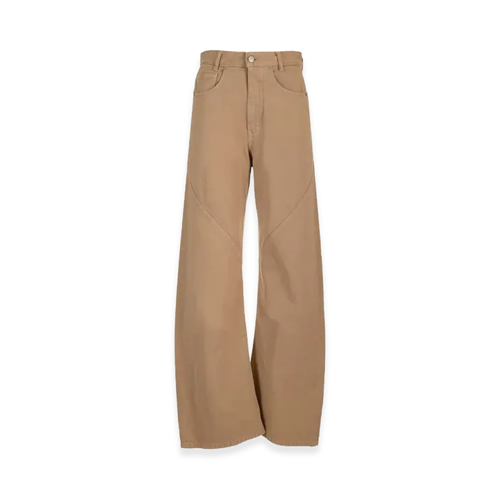MM6 Maison Margiela Women's Trousers In Cotton Twill "Beige"