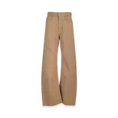 MM6 Maison Margiela Women's Trousers In Cotton Twill "Beige"