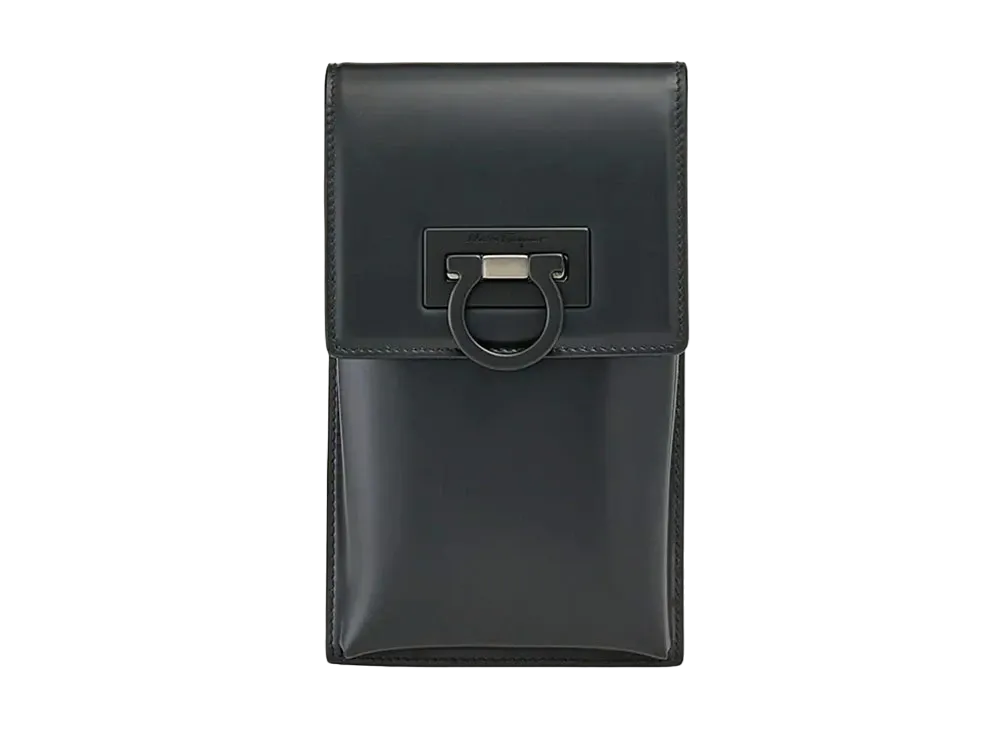 Salvatore Ferragamo Trifolio Smartphone Holder "Black"