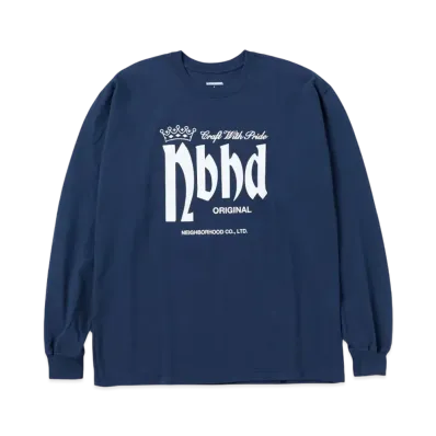 NEIGHBORHOOD NH . Tee LS-4 "Navy"