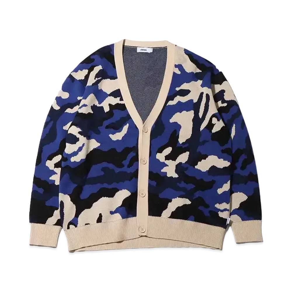 atmos Camouflage Knit Cardigan "Blue"