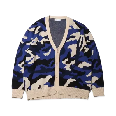 atmos Camouflage Knit Cardigan "Blue"