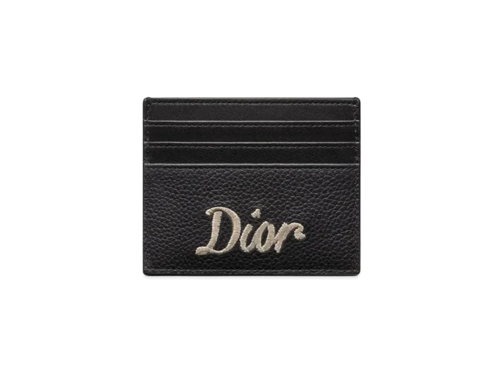 Dior Card Holder Grained Calfskin "Black"