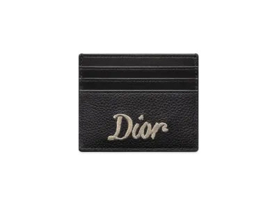 Dior Card Holder Grained Calfskin "Black"