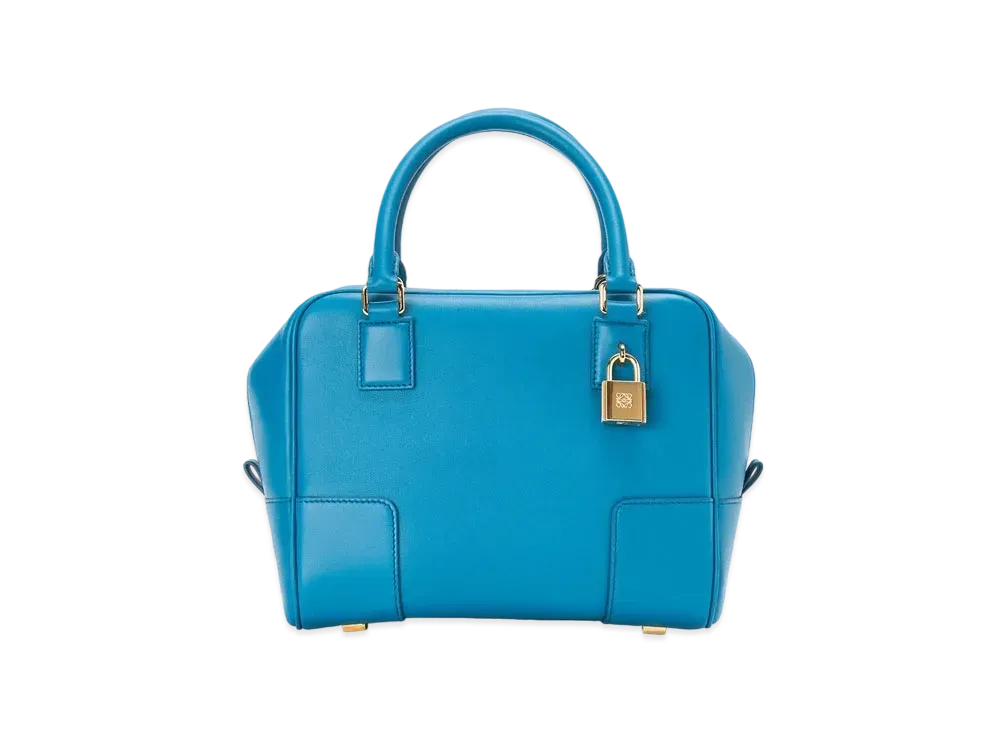 LOEWE Amazona 19 Square Bag In Nappa Calfskin "Lagoon Blue"