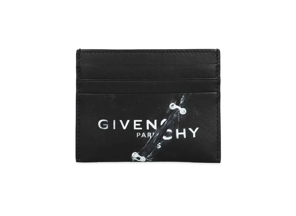 GIVENCHY Givenchy Trompe L'Oeil Card Holder in Leather "Black"