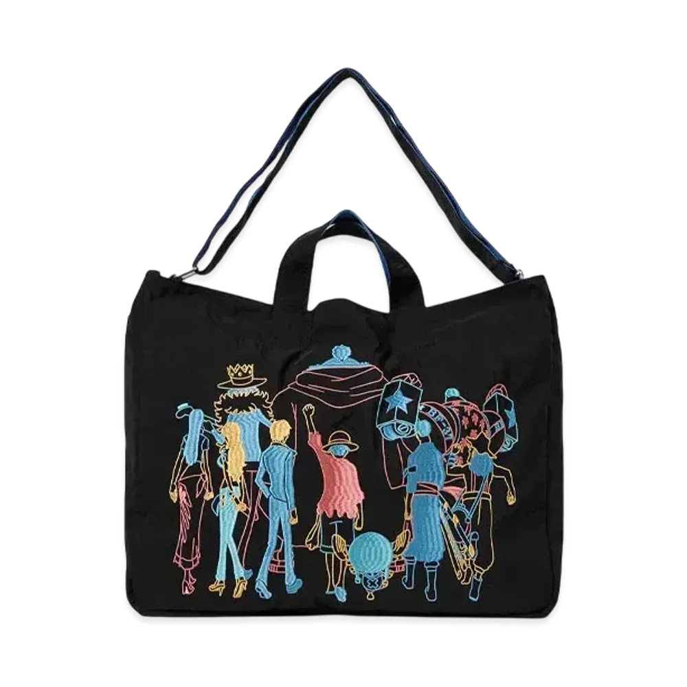graniph x ONE PIECE Straw Hat Crew 2-Way Tote Bag "Black"