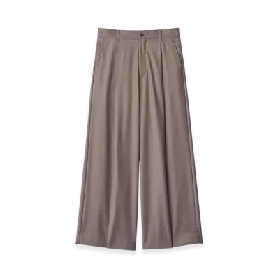 ssstein Extra Fine Wool Extra Wide Trousers "Greige"