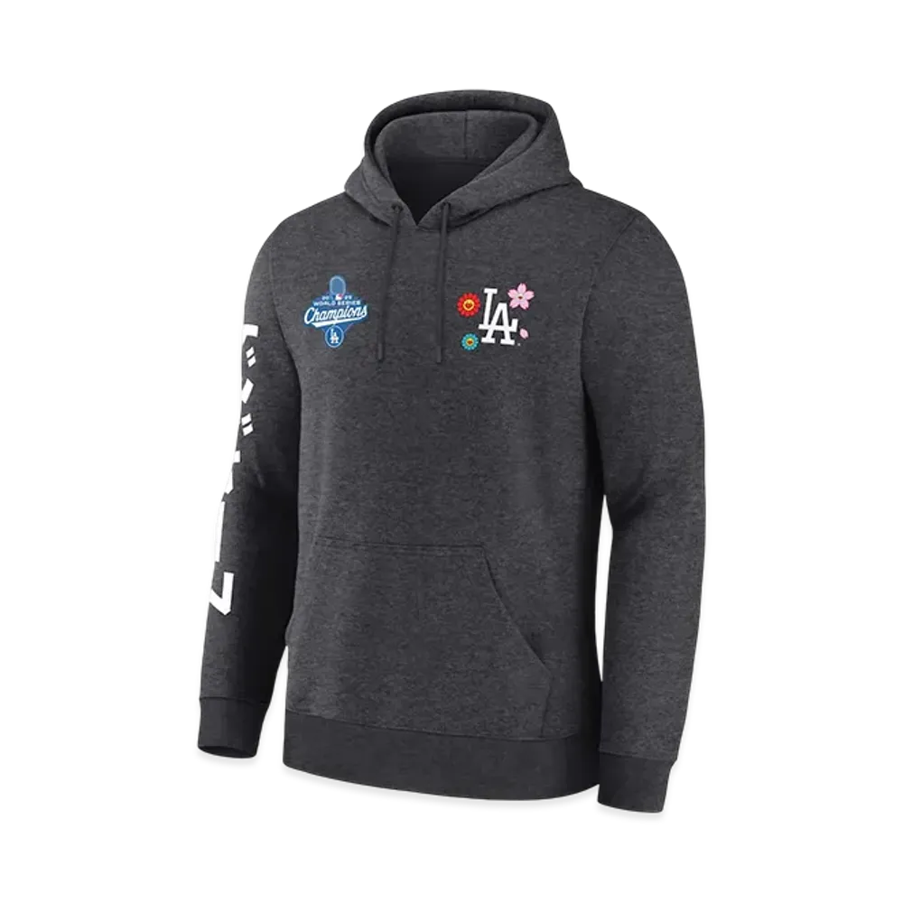 Takashi Murakami x MLB x Los Angeles Dodgers World Series Champions Collection Hoodie (Kids) "Charcoal Gray"
