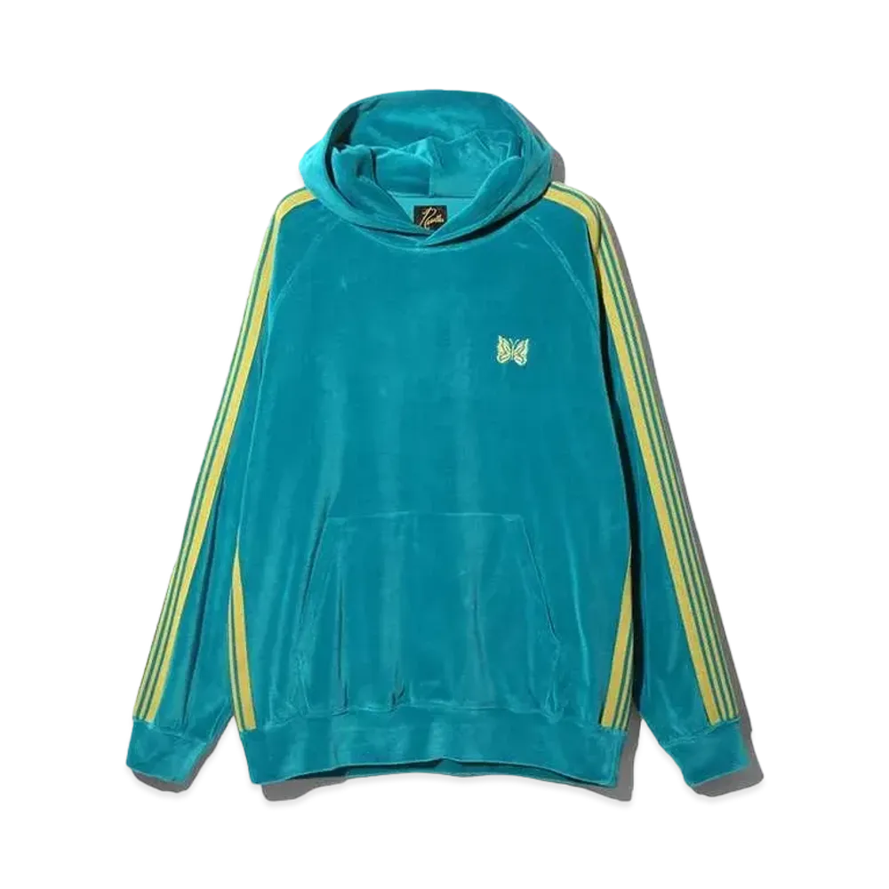Needles Track Hoody - C/PE Velour "Blue"