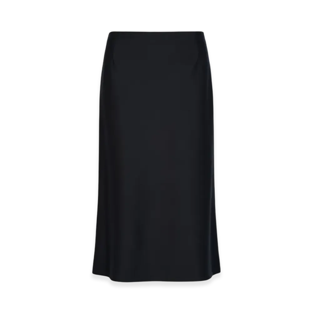 Maison Margiela Women's Wool Twill A-Line Skirt "Navy"