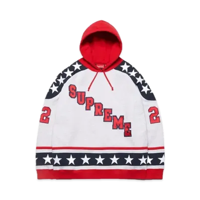 Supreme Hockey Hooded Sweatshirt "Ash Grey"