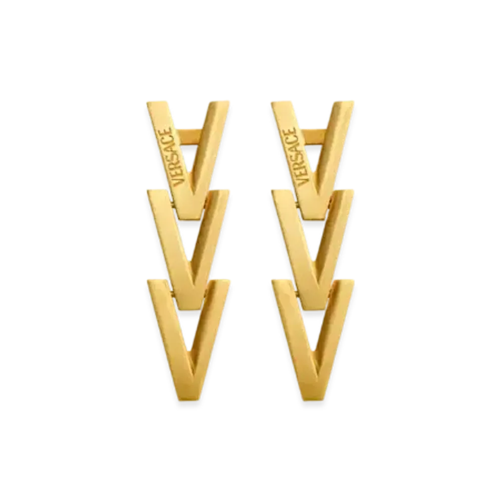 Versace V2025 Chain Drop Earrings "Bright Gold"