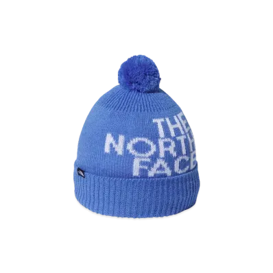 The North Face Kid's Pom Pom Big Logo Beanie Kids "Optic Blue"