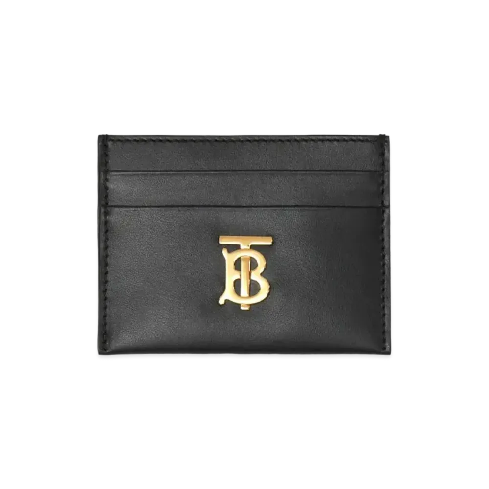 Burberry Leather TB Card Case "Black"
