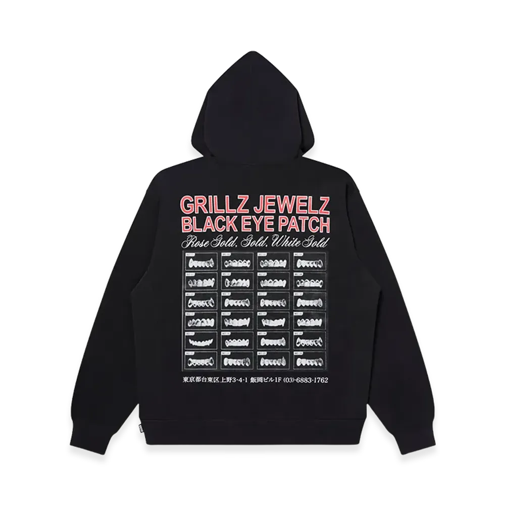BlackEyePatch Grillz Jewelz Goldteeth Hoodie "Black"