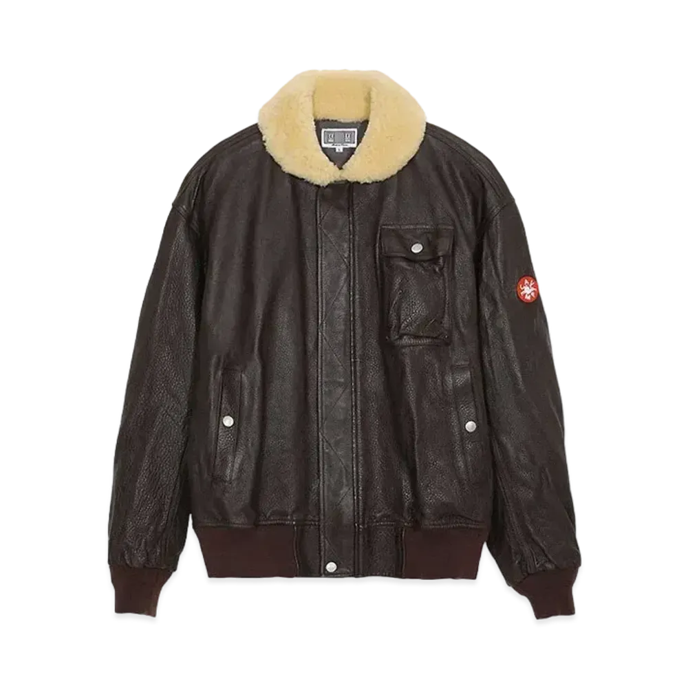 Cav Empt (C.E) LEATHER BOMBER "Brown"
