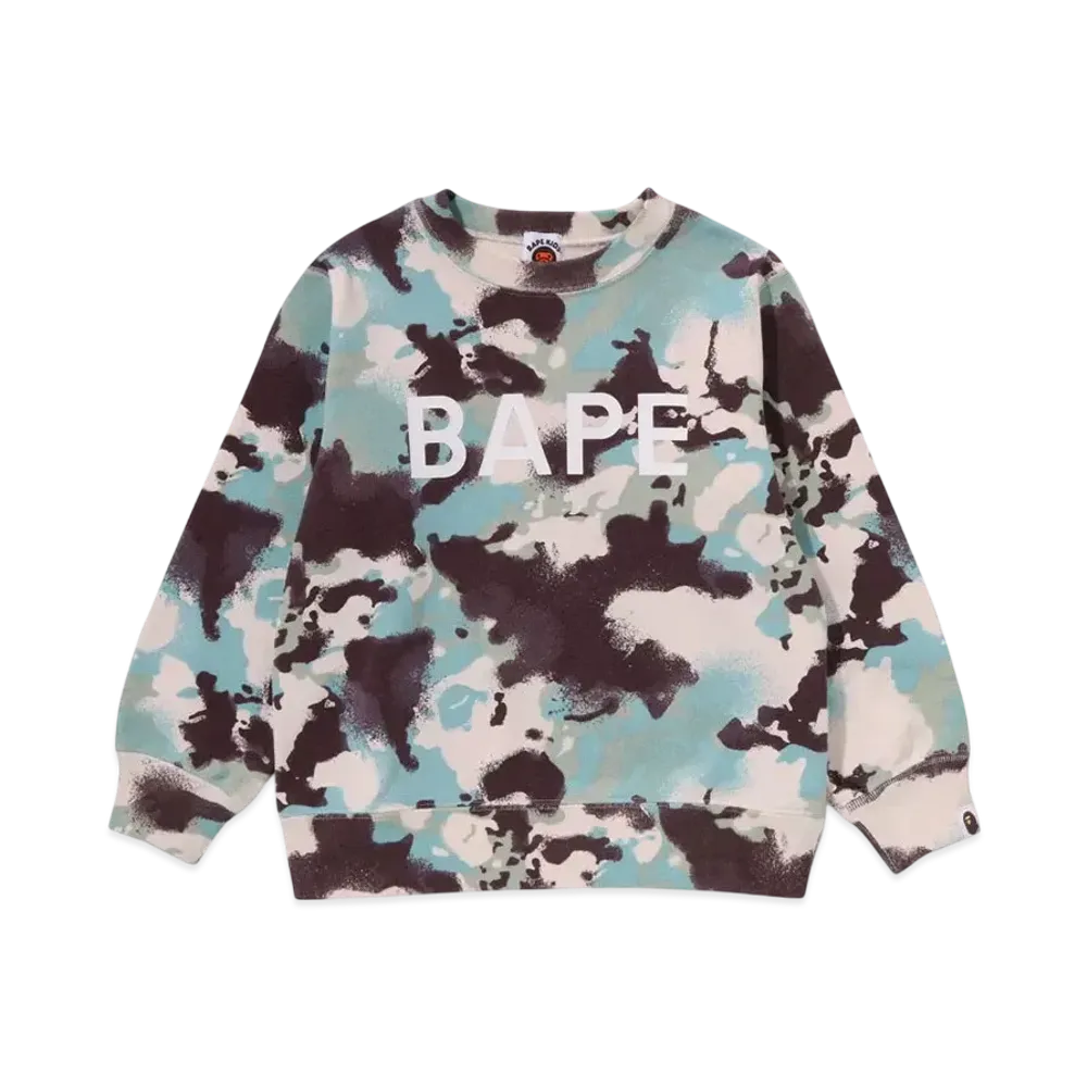 A BATHING APE Map Camo Bape Crewneck Sweatshirt "Multi"