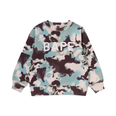 A BATHING APE Map Camo Bape Crewneck Sweatshirt "Multi"