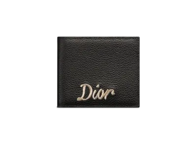 Dior Wallet With Coin Case Grained Calfskin "Black"