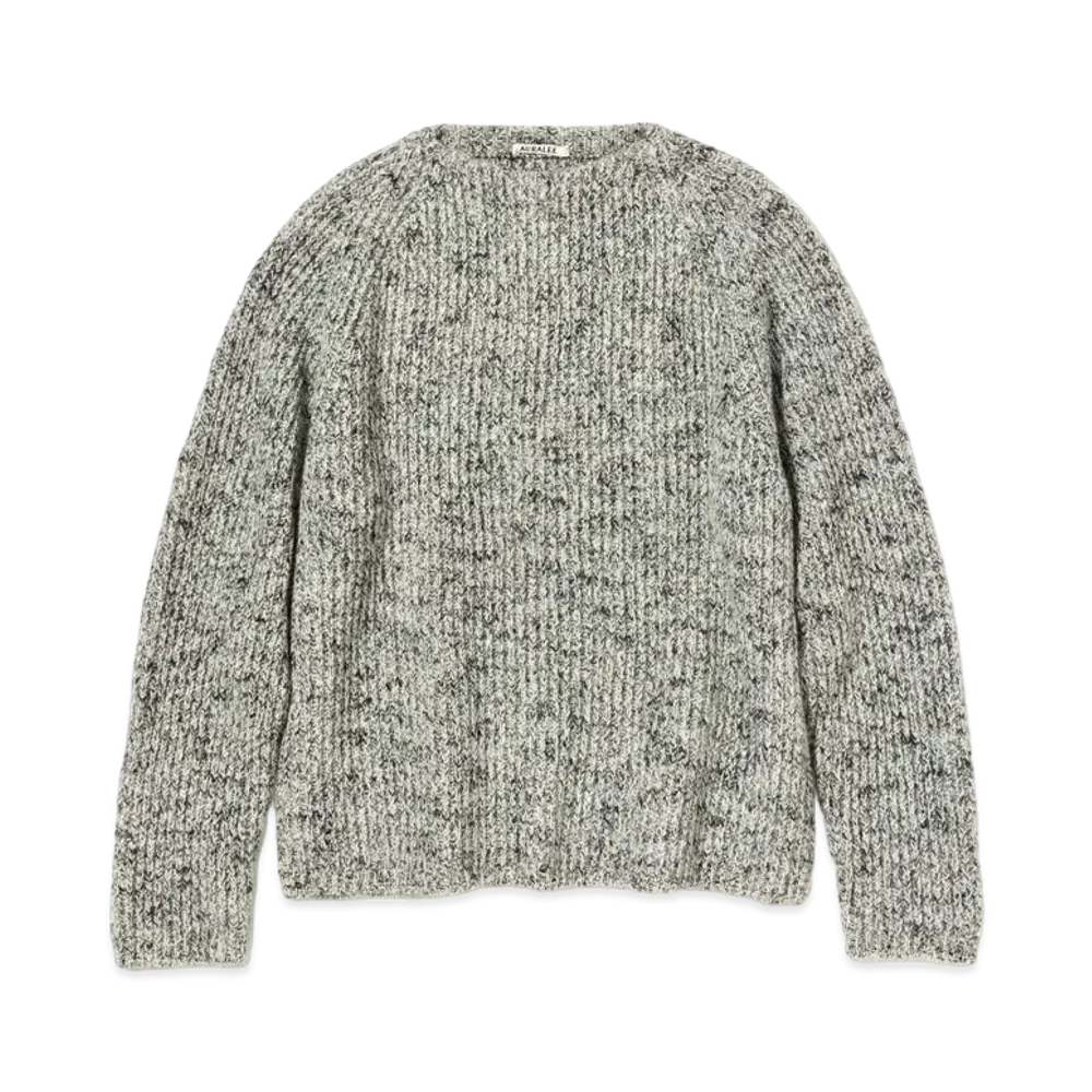 AURALEE WOOL BABY ALPACA MIX RIB KINT P/O "White"