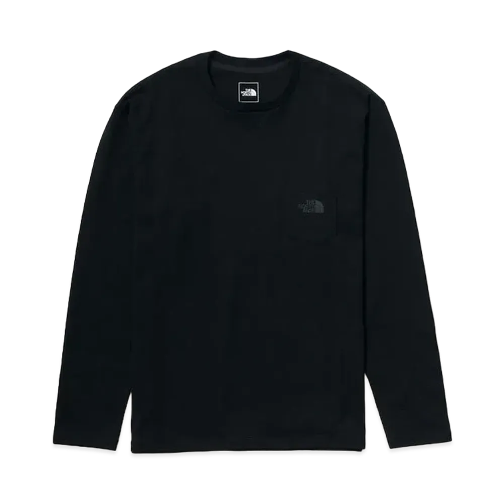 The North Face Long Sleeve Comfortable Refined Cotton Crew "Black"