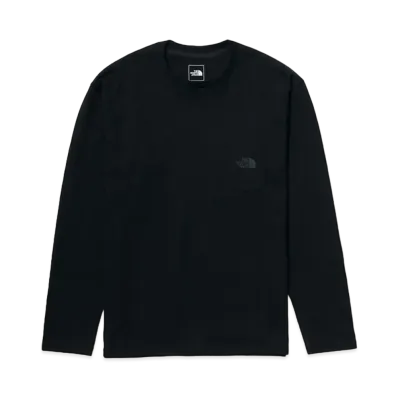 The North Face Long Sleeve Comfortable Refined Cotton Crew "Black"