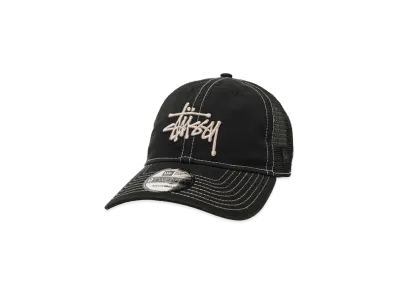 Stussy New Era 9Twenty Washed Basic Trucker "Black"