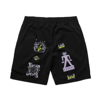 HUF Zine Mesh Basketball Shorts "Black"