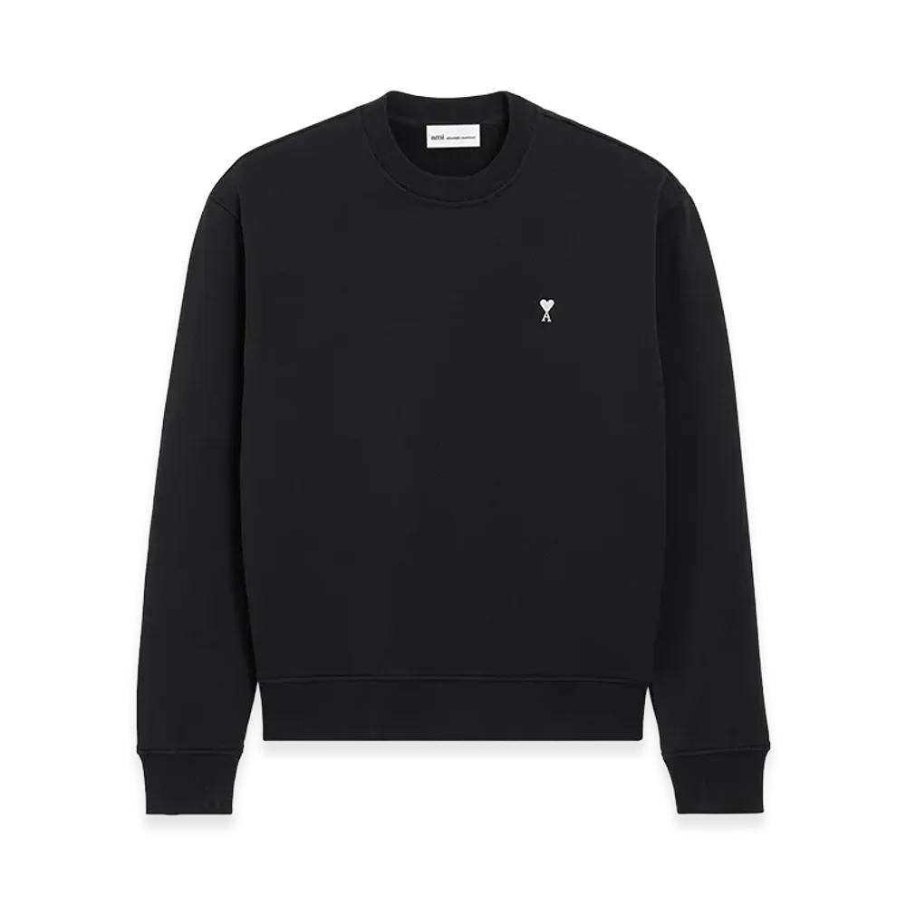 AMI PARIS Cotton Ami De Coeur Sweatshirt "Black"