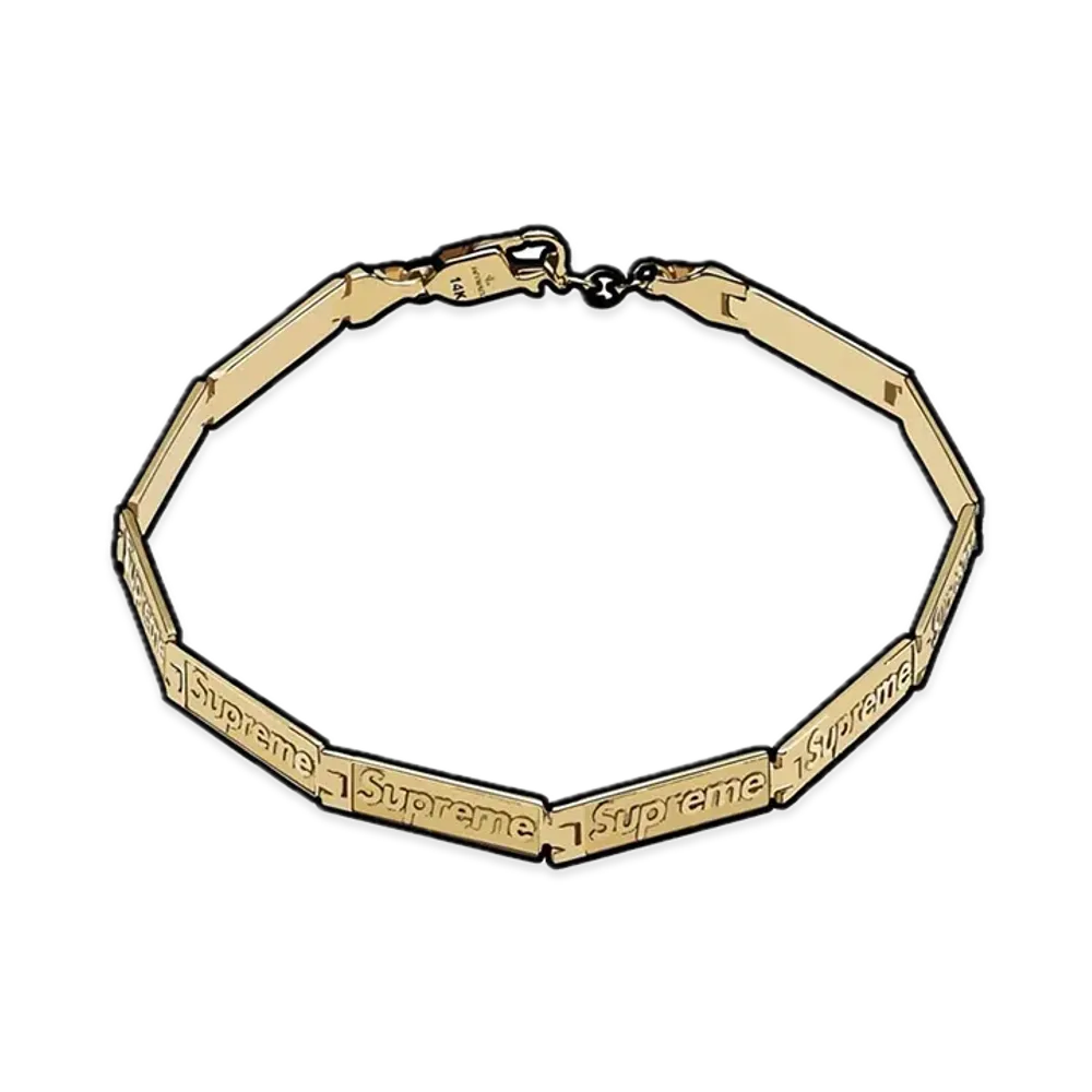 Supreme x Jacob & Co Logo Link Bracelet "14K Gold"