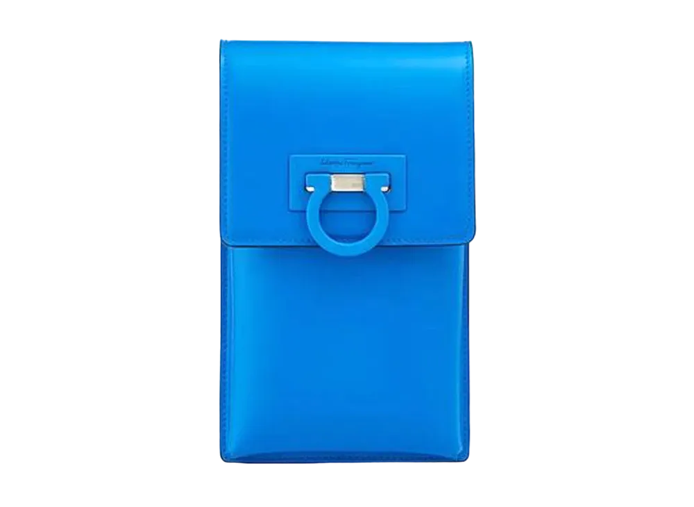 Salvatore Ferragamo Trifolio Smartphone Holder "Blue"