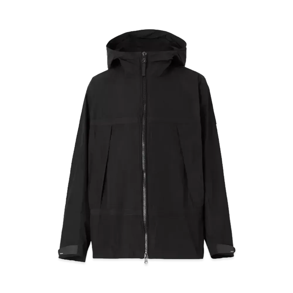 Burberry Men's Logo Applique Lightweight Hooded Jacket "Black"