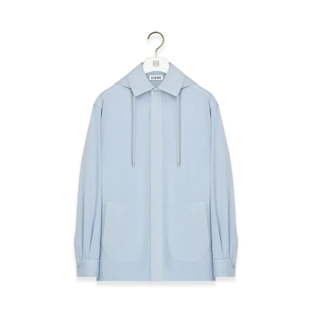 LOEWE Hooded Overshirt "Light Blue"