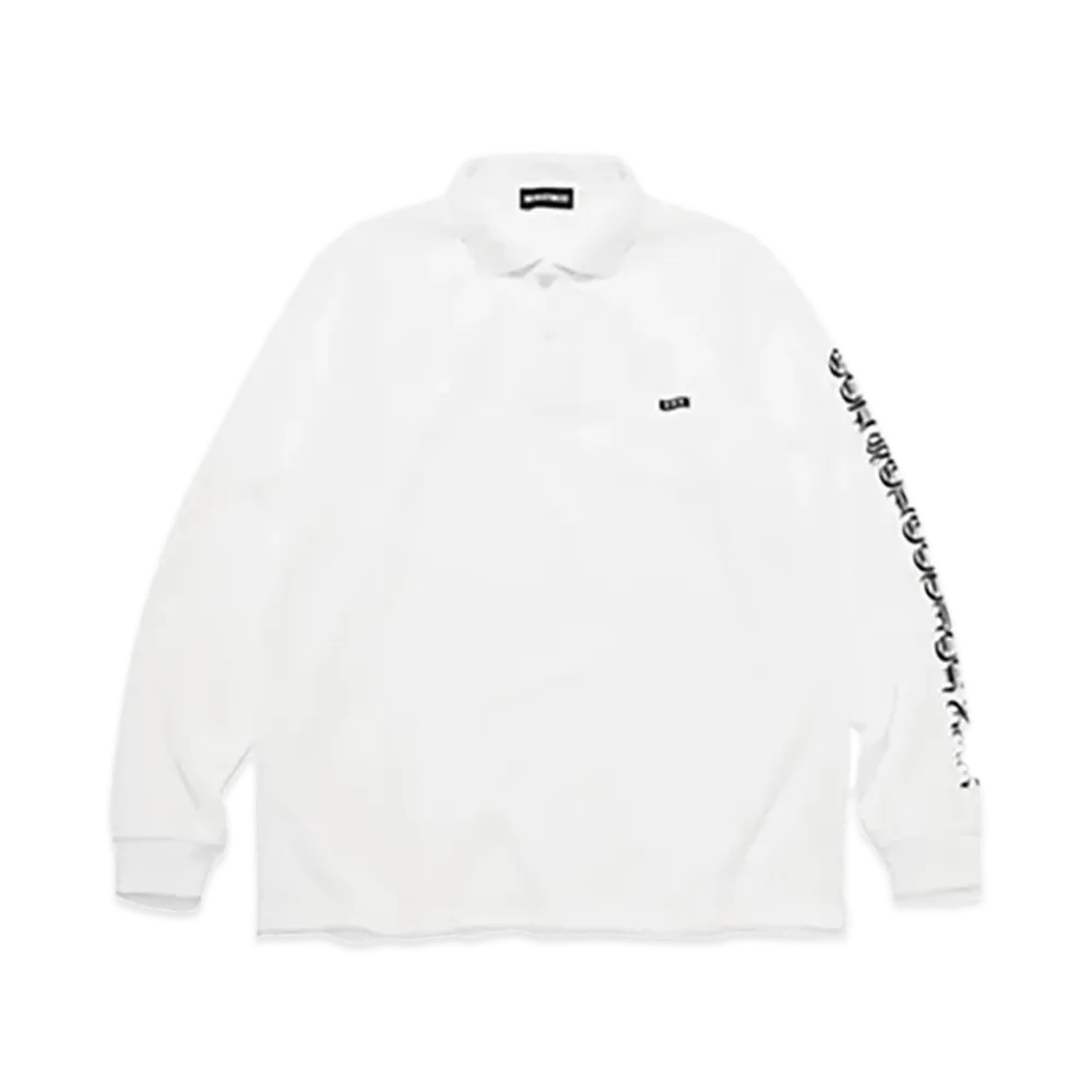 GOD SELECTION XXX Long Sleeve Polo Shirt GX-S25-CS-02 "White"