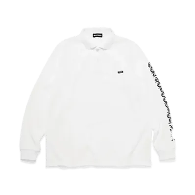 GOD SELECTION XXX Long Sleeve Polo Shirt GX-S25-CS-02 "White"