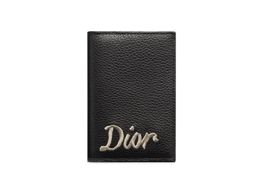 Dior Folded Card Holder Grainded Calfskin "Black"