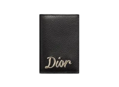Dior Folded Card Holder Grainded Calfskin "Black"