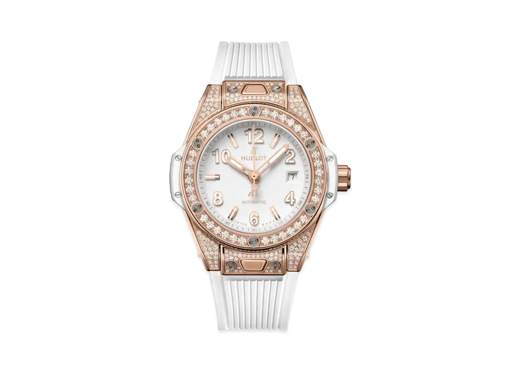 HUBLOT Big Bang One Click King Gold White Pave 33mm