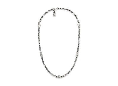 グッチ インターロッキングG シルバー ネックレス 616941 J8400 0811の グッチ インターロッキングG シルバー ネックレス 616941 J8400 0811の